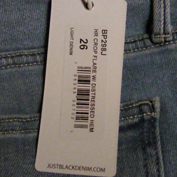 NWT Just Black Denim. Try Out The Trend Light Wash Denim High-Rise Cropped Flare - Picture 9 of 11